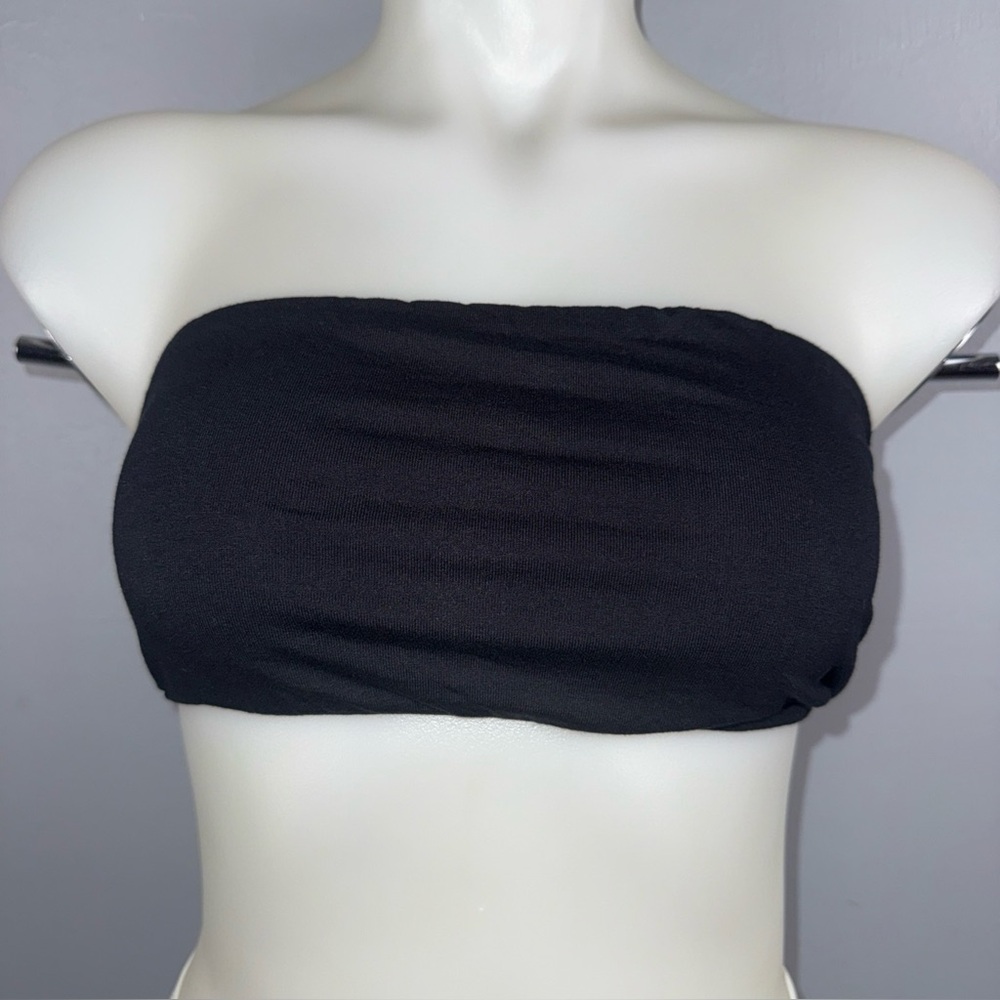 Free People Beach Bandou Top Women’s Medium Black Cropped
